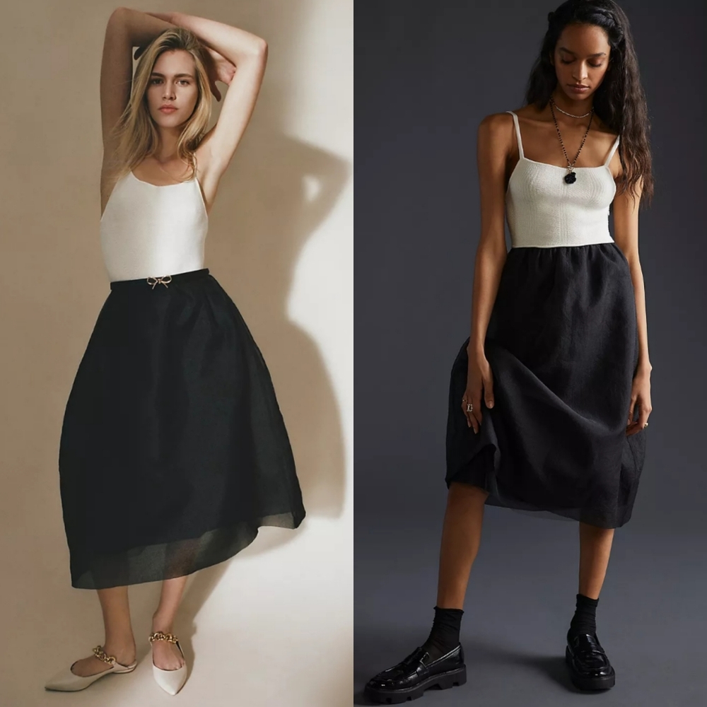 Anthropologie Maeve Tulle Midi Dress